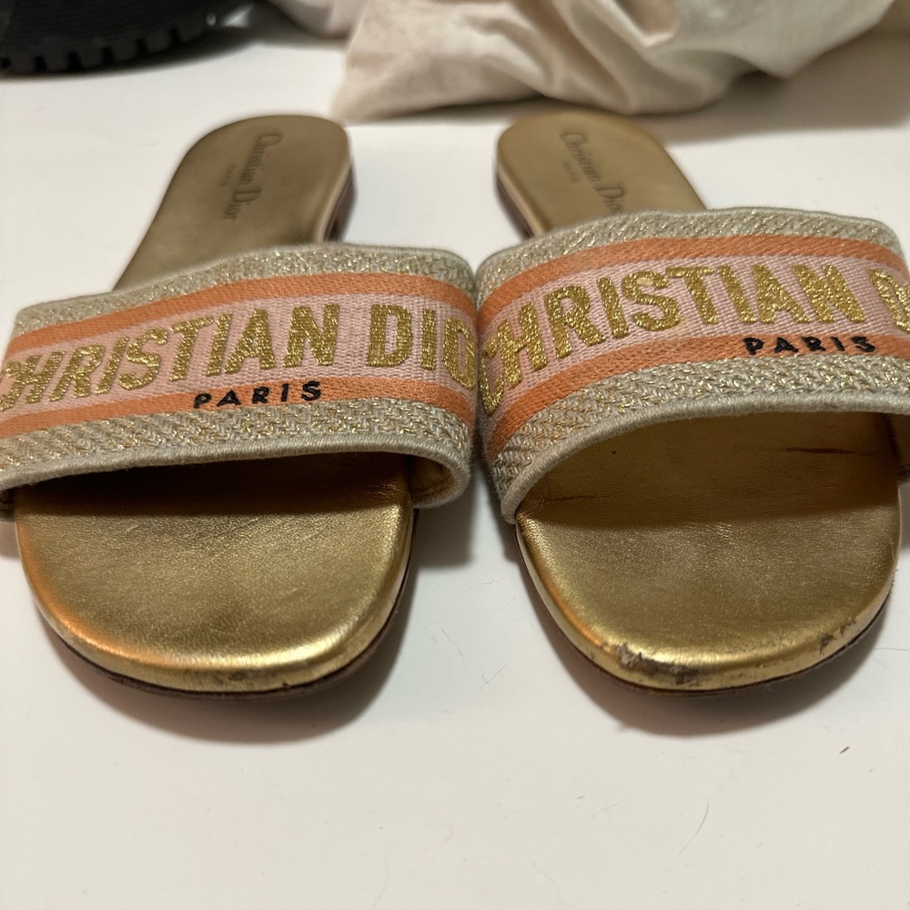 Dior Canvas Graphic Print Slides - image 1